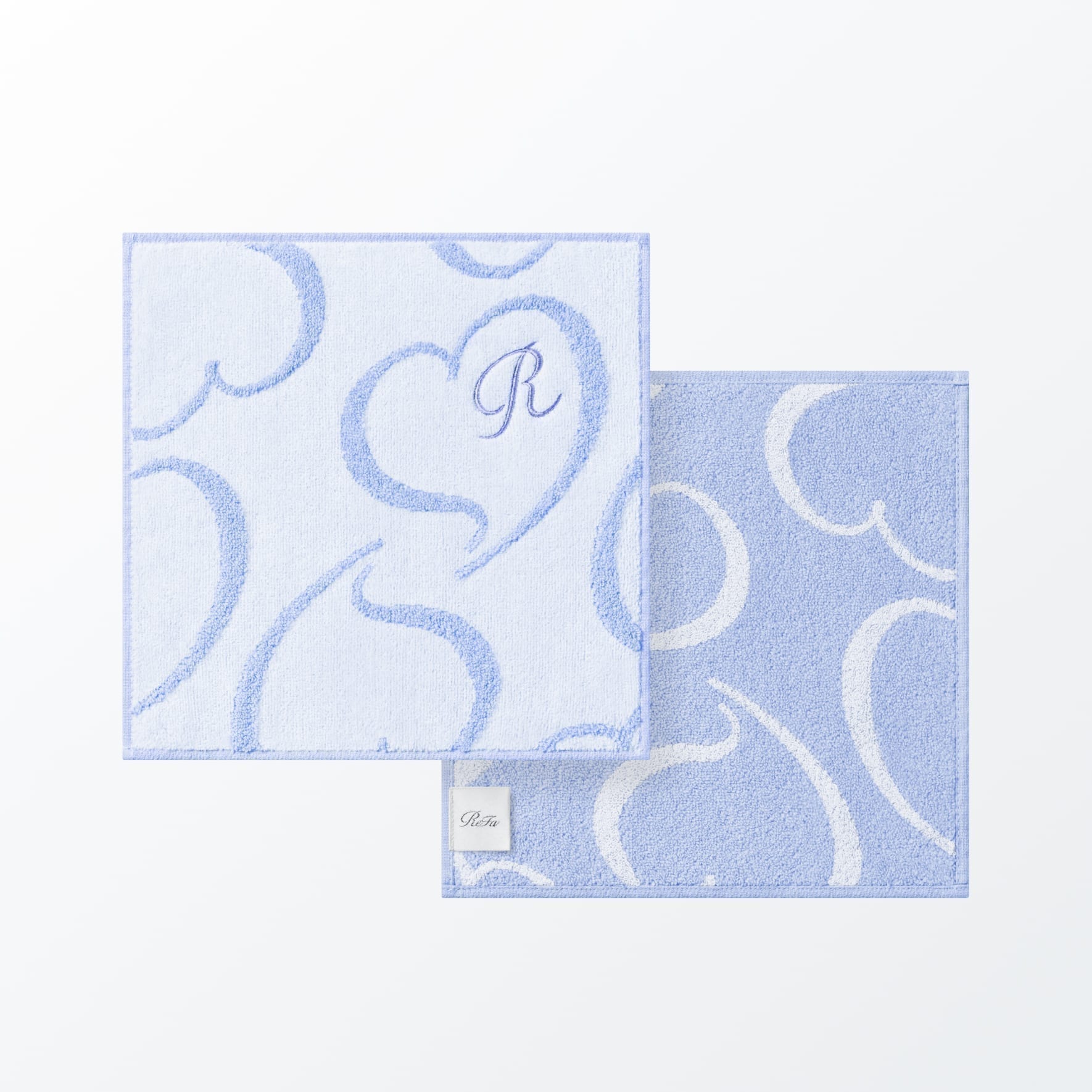 ReFa HEART HAND TOWEL Aira リファハートハンドタオル アイラ ソフトブルー